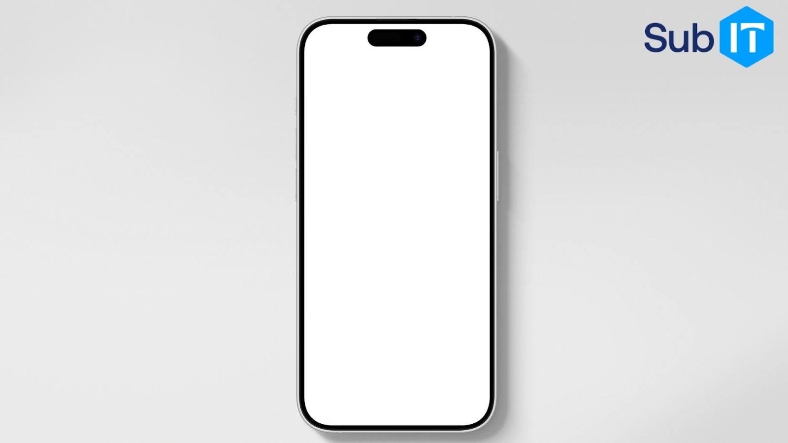 Blank iphone screen with SubIT logo